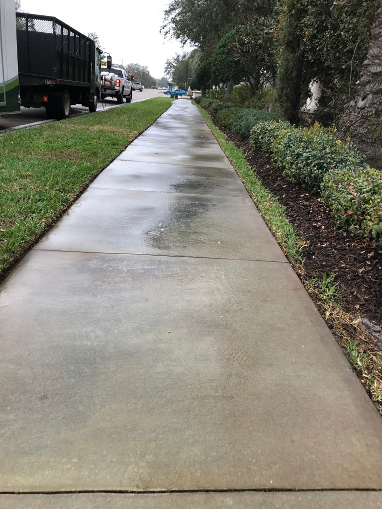 clean sidewalk with no rust